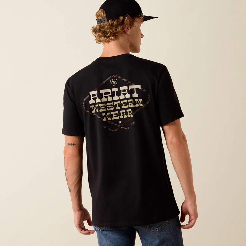 Ariat Men's Country and Western Lockup Short-Sleeve Classic Fit T-Shirt