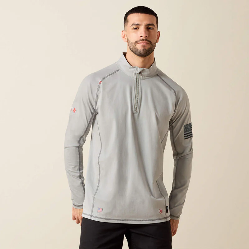 Ariat Men's FR Combat Stretch Patriot Quarter Zip Work Shirt
