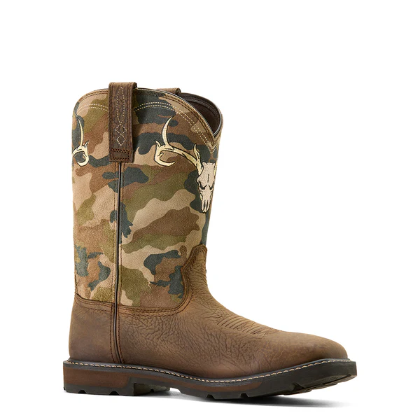 Ariat Men's Groundbreaker Antler Waterproof Wide Square Toe Work Boot