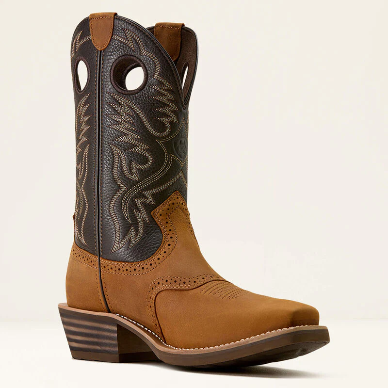 Ariat Men's Heritage Rough stock Square Toe Cowboy Boot - Image 3