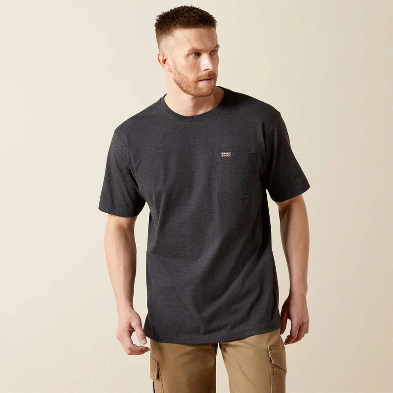 Ariat Men's Rebar Cotton Strong Standard Short-Sleeve Pocket T-Shirt