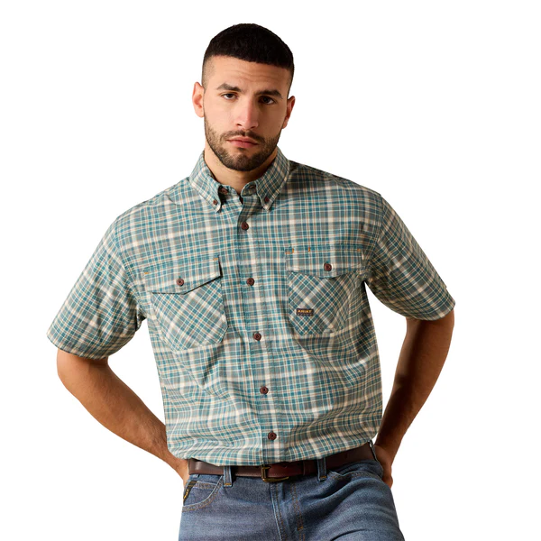 Ariat Men's Rebar Made Tough DuraStretch Short-Sleeve Work Shirt