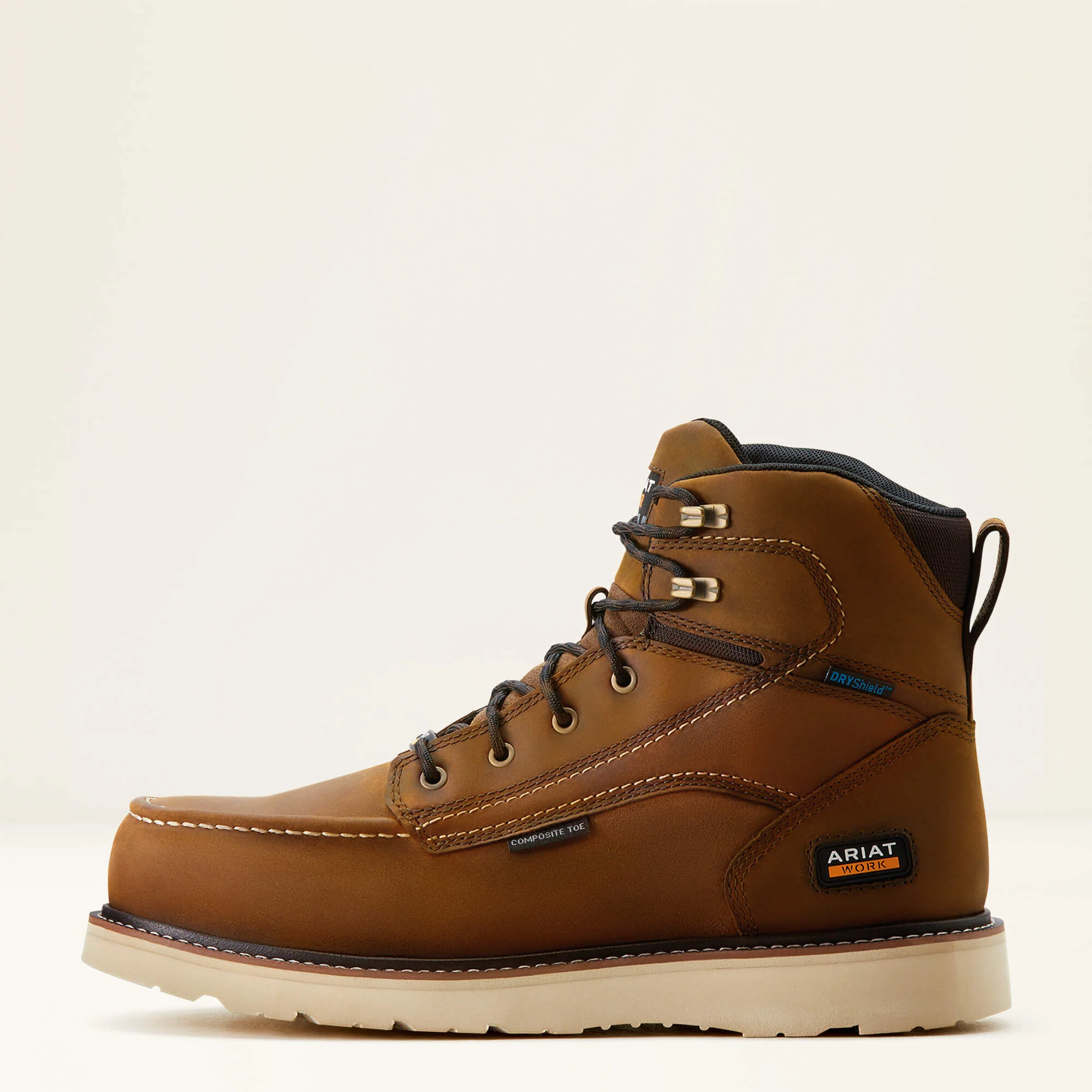 Ariat Men's Rebar Wedge Moc Toe 6-Inch Waterproof Composite Toe Work Boot