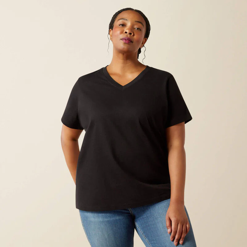 Ariat Women's Rebar Cotton Strong Standard V Neck T-Shirt - Image 10