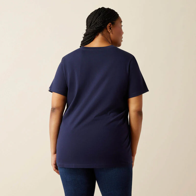Ariat Women's Rebar Cotton Strong Standard V Neck T-Shirt - Image 4