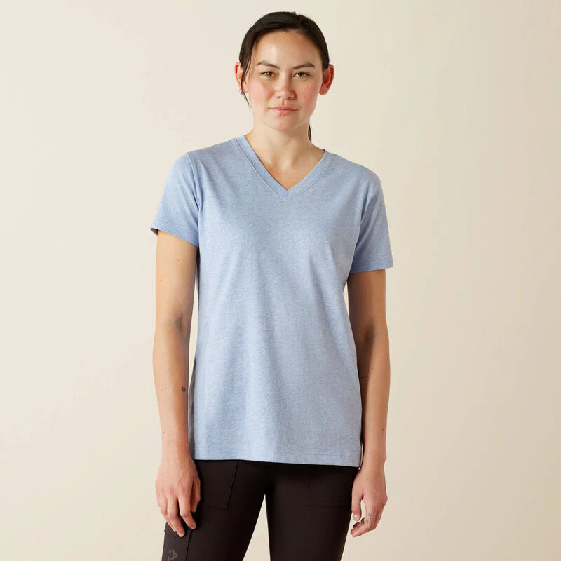 Ariat Women's Rebar Cotton Strong Standard V Neck T-Shirt - Image 5