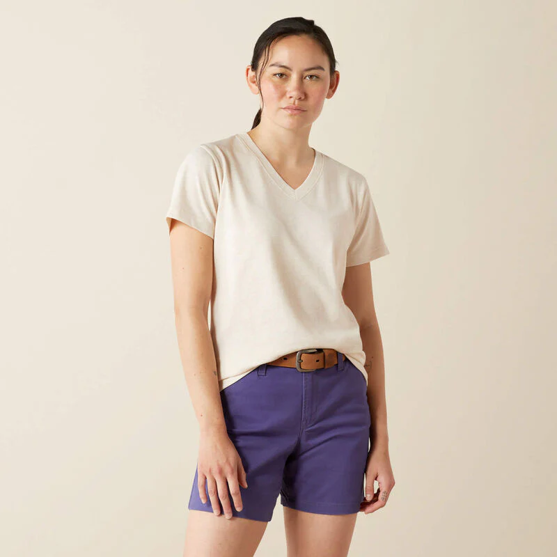 Ariat Women's Rebar Cotton Strong Standard V Neck T-Shirt - Image 7