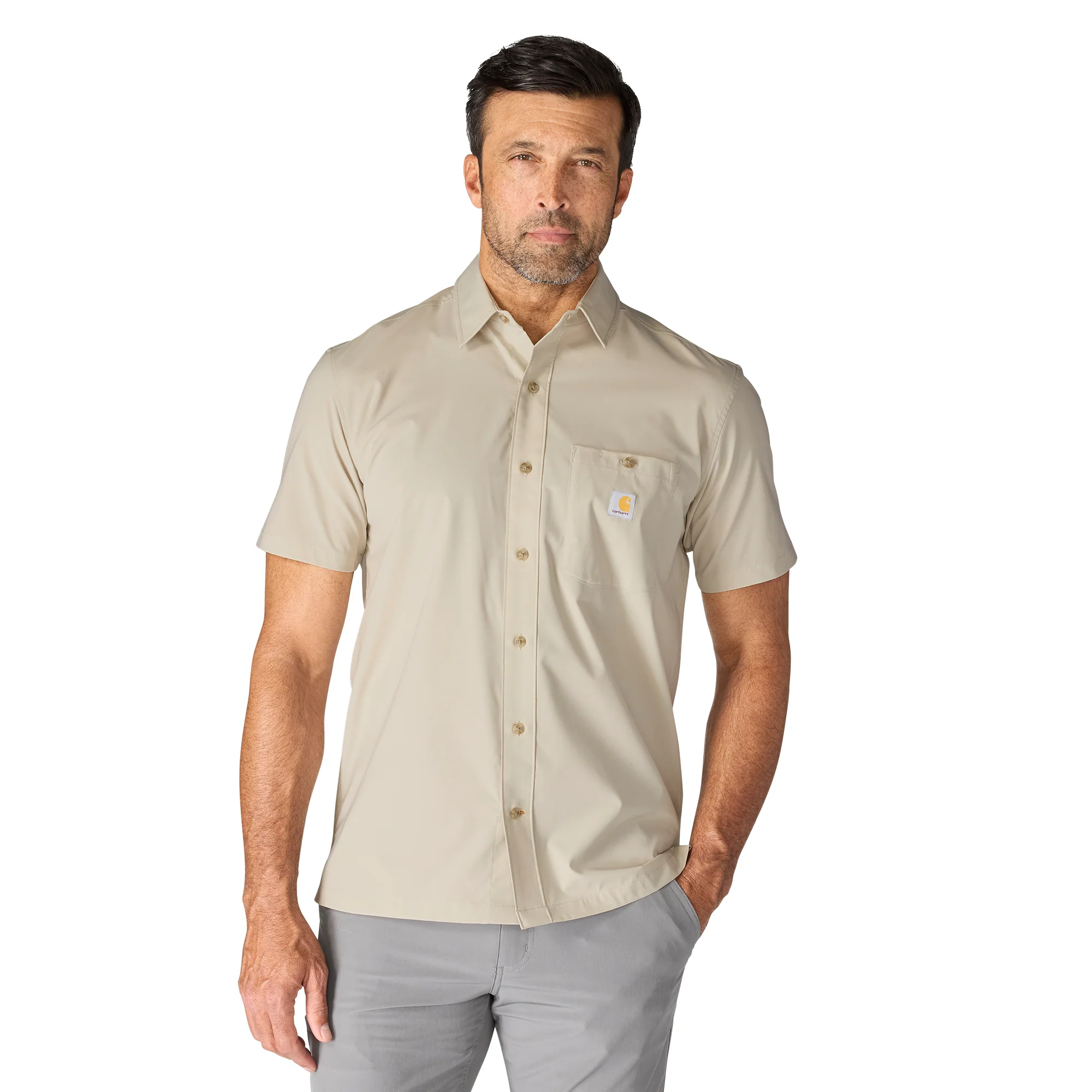Carhartt Men's Force Sun Defender Woven Relaxed Fit Short-Sleeve Shirt - Image 4