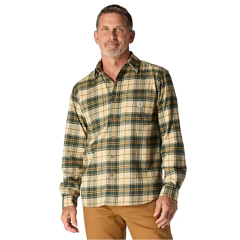 Carhartt Men's Rugged Flex Relaxed Fit Midweight Flannel Long-Sleeve Shirt