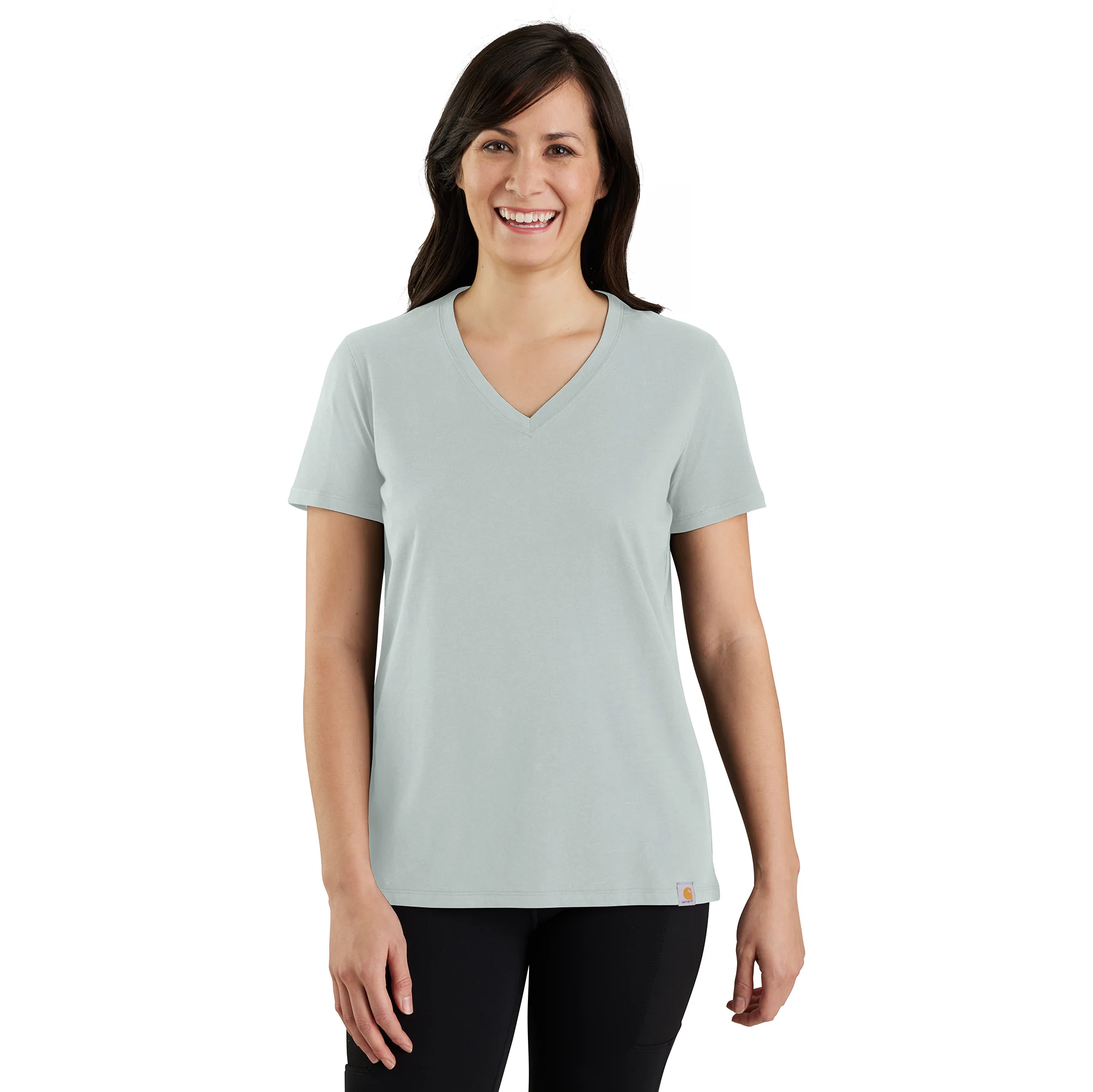 Carhartt Women's TENCEL Fiber Series Relaxed Fit Short-Sleeve V-Neck T-Shirt - Image 4