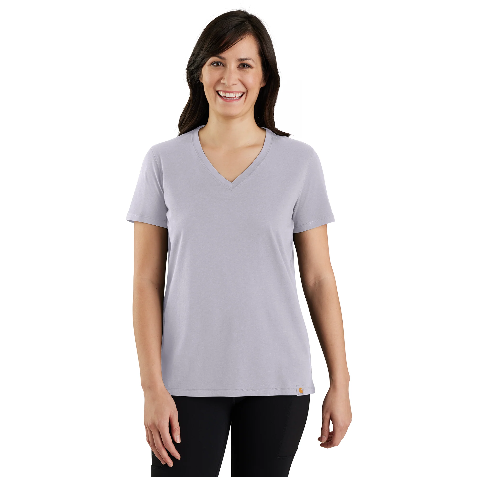 Carhartt Women's TENCEL Fiber Series Relaxed Fit Short-Sleeve V-Neck T-Shirt - Image 6