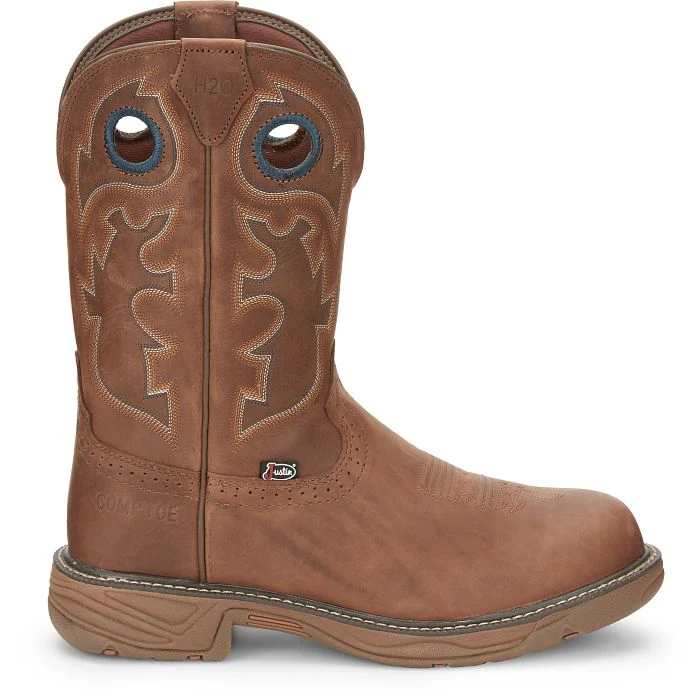 Justin Men's Rush 11-Inch Nano Composite Toe Waterproof Work Boot - Image 3